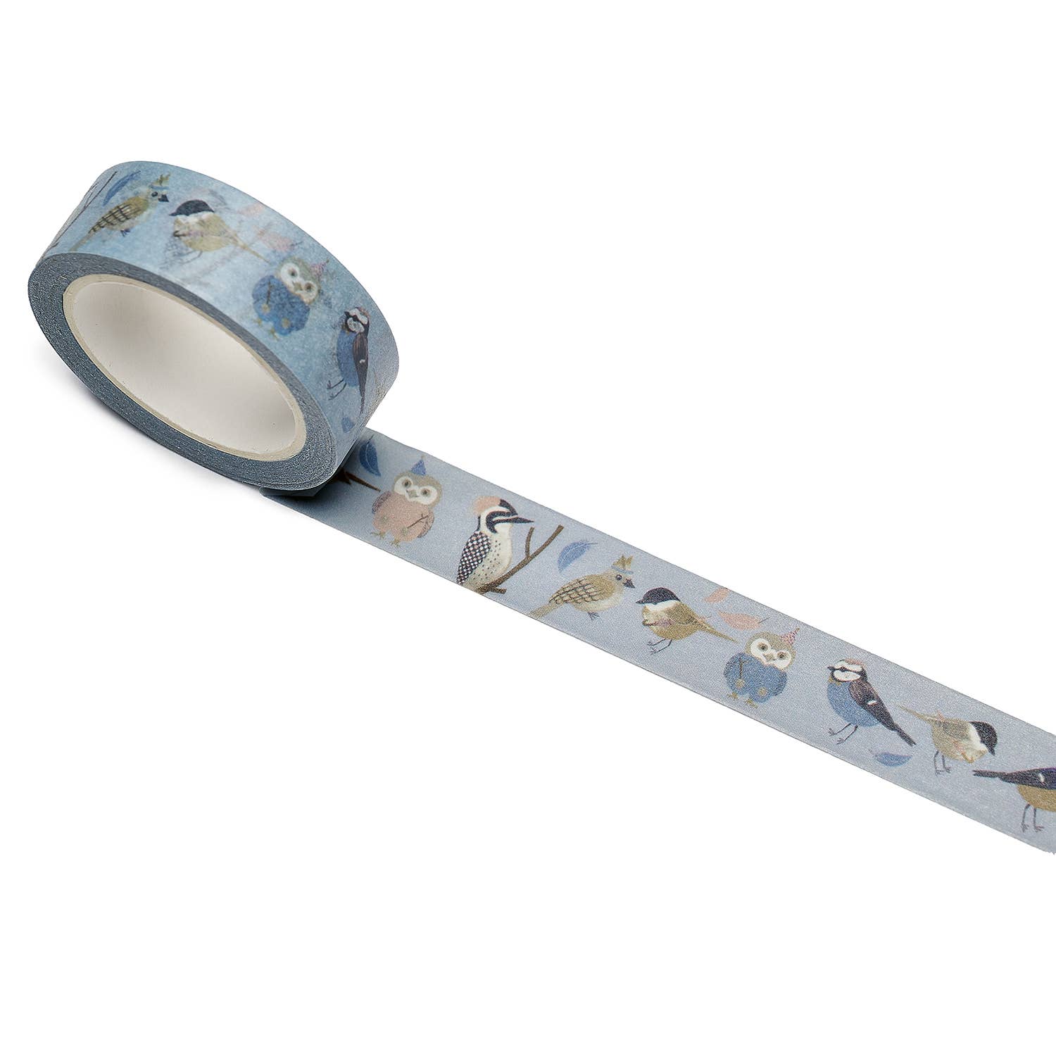 Decorative tape with a bird design on a white background