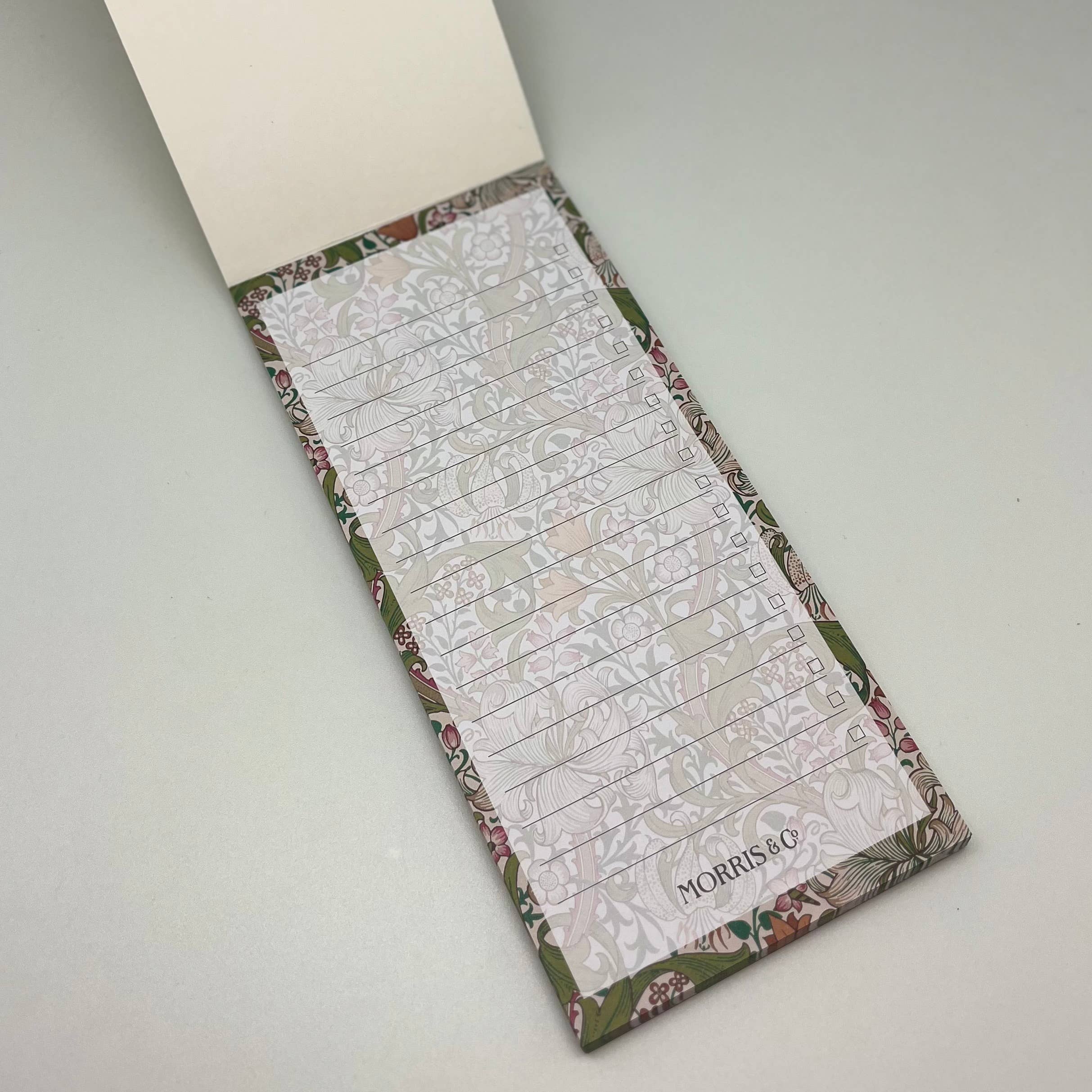 MAGNETIC LIST PAD // GREEN AND RED FLORAL