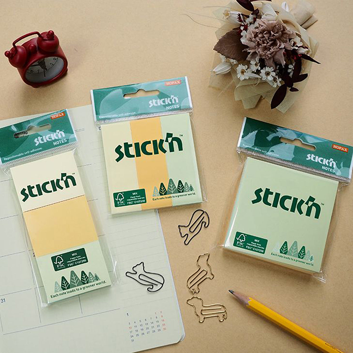 SMÅ STICKY NOTES // SÆT Á 3