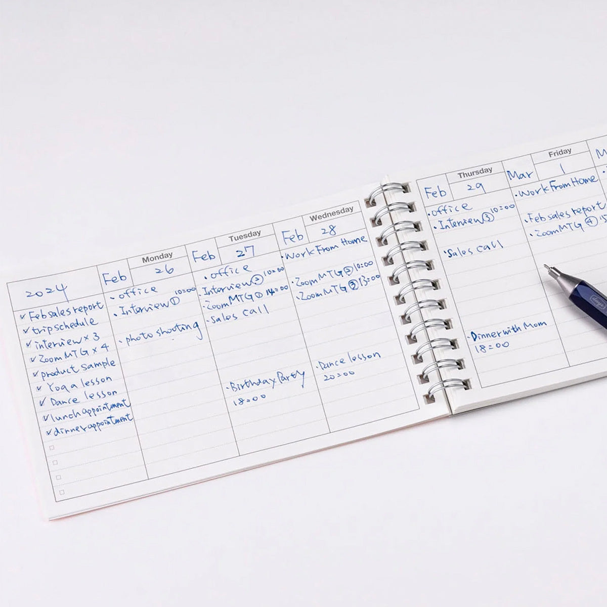 SPIRAL UGEPLANNER // LYSERØD