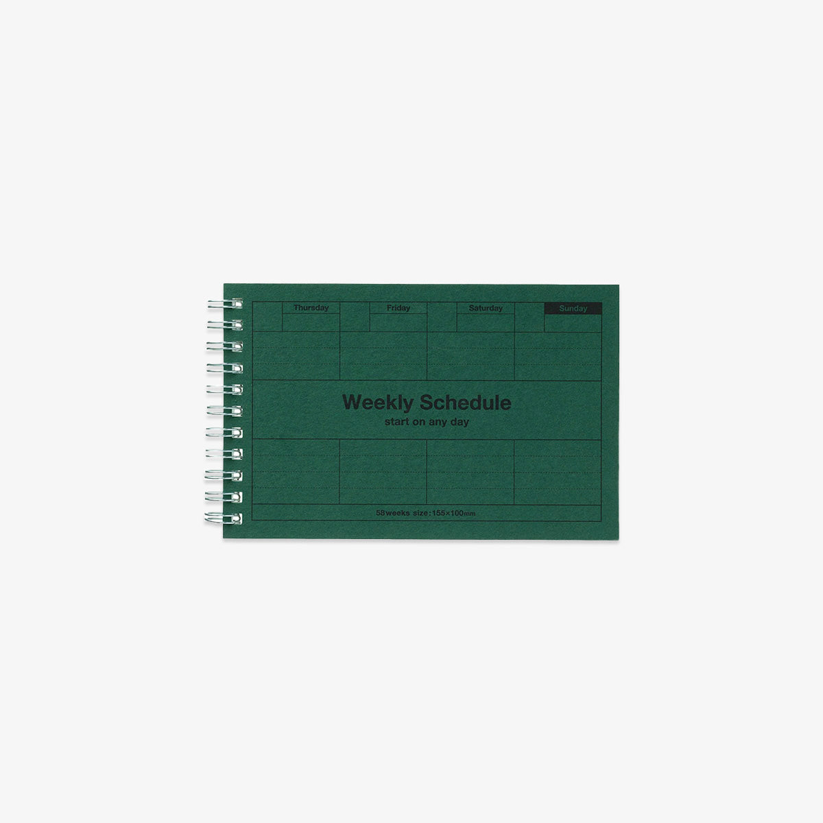SPIRAL UGEPLANNER // MØRKEGRØN