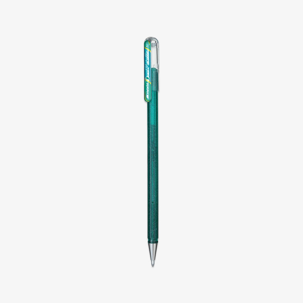 METALLISK DUAL GEL PEN // GRØN