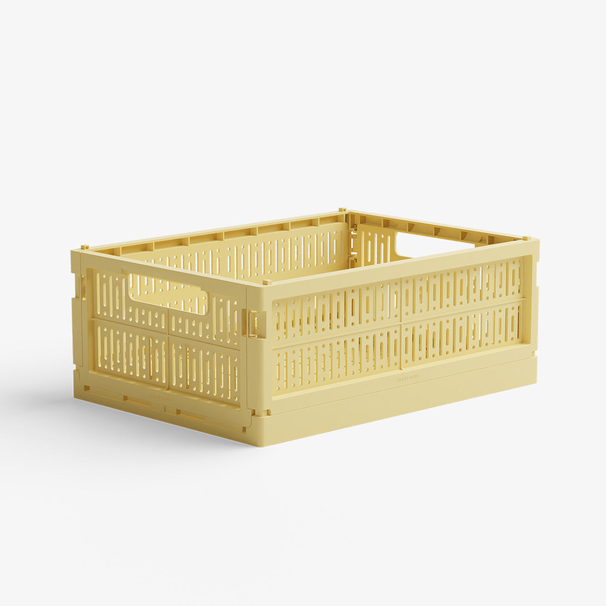 MIDI FOLDING CRATE // LEMON CREAM