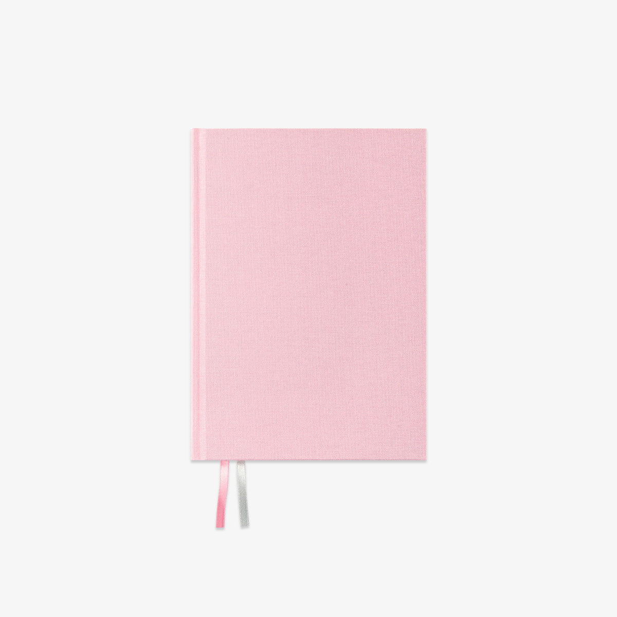 Pink notebook on a white background
