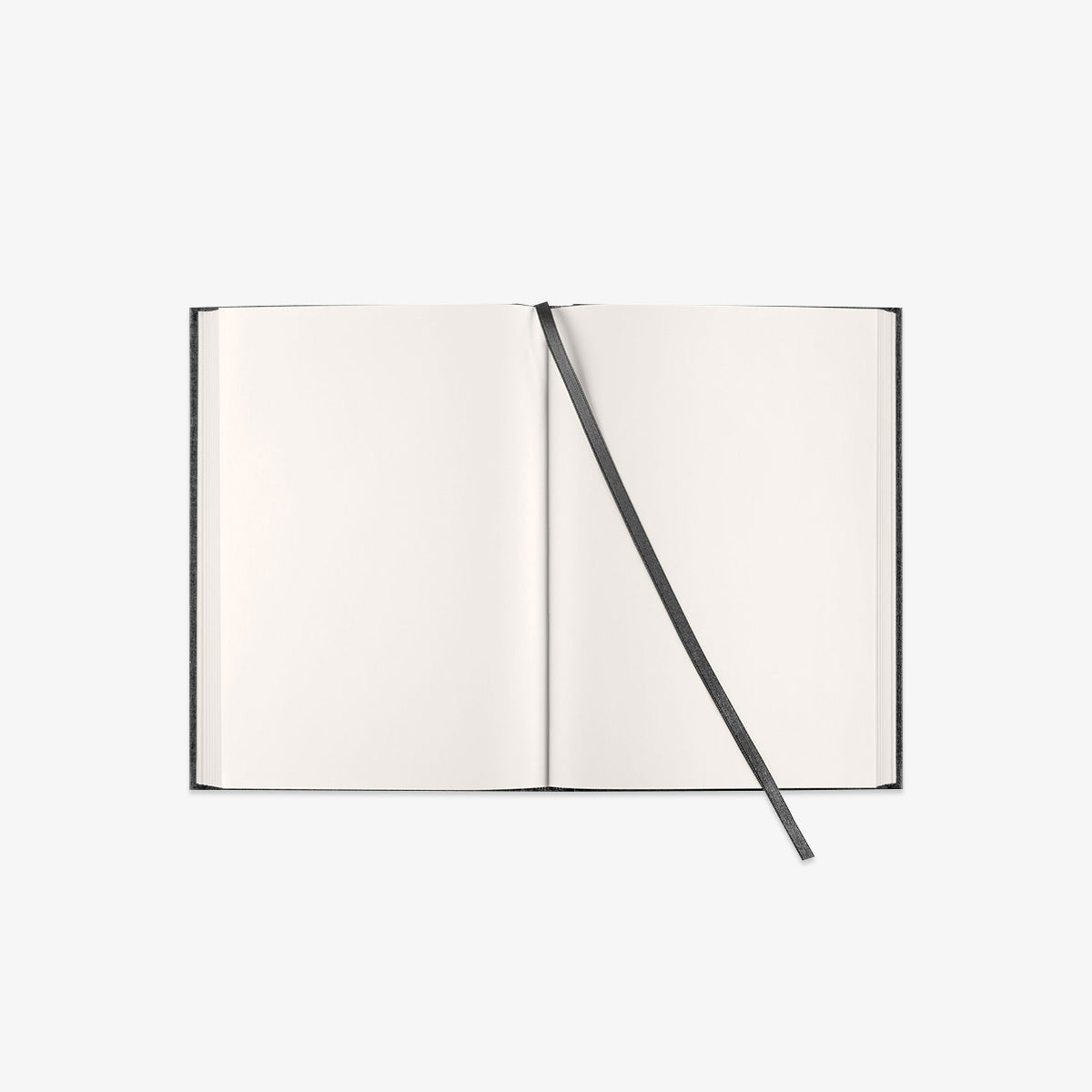 Open notebook with a ribbon bookmark