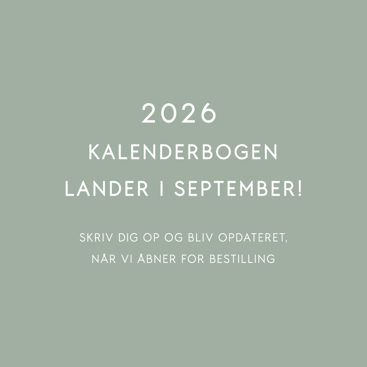 KALENDERBOG 2026 // DANSK