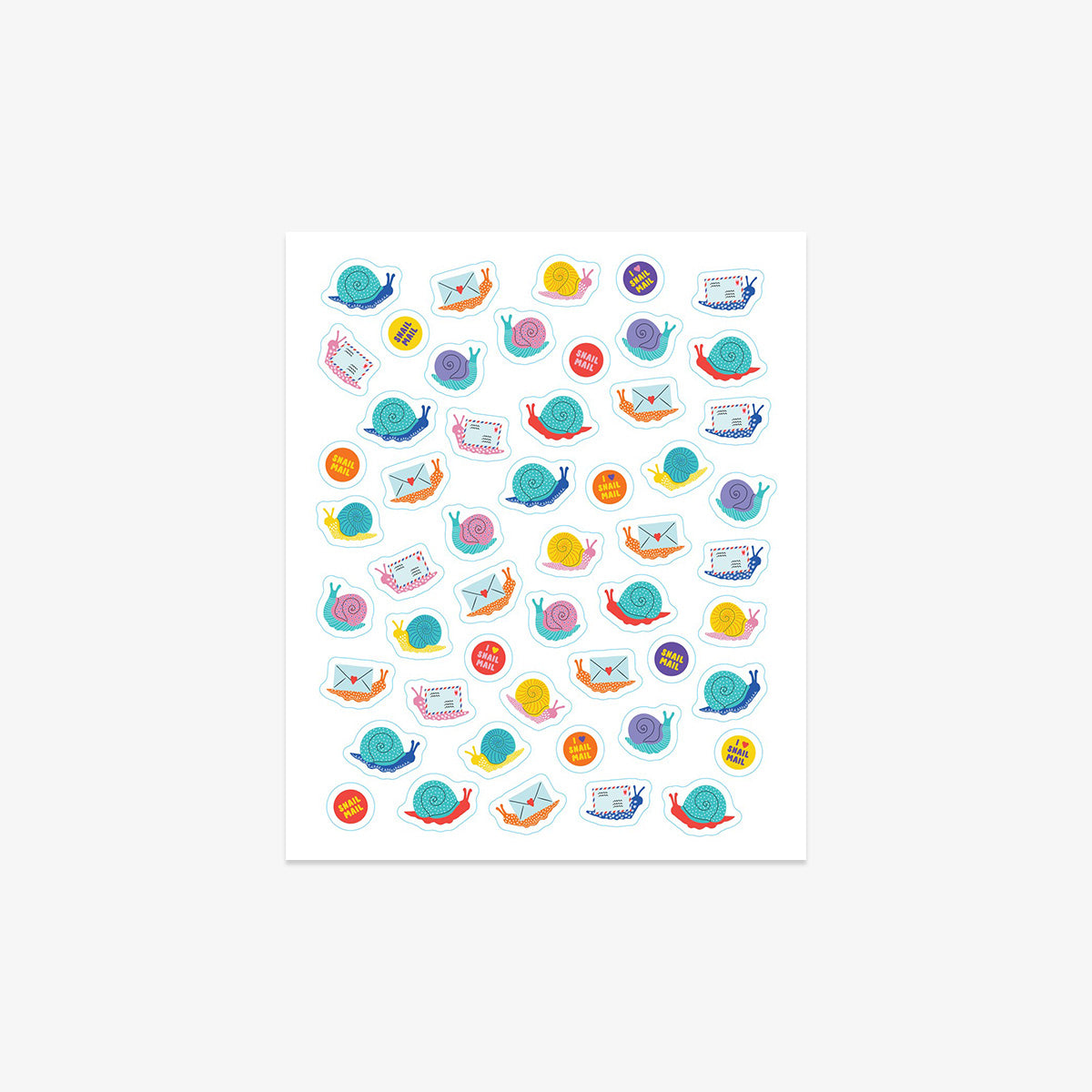 KLISTERMÆRKEBOG // SO. MANY. SNAIL MAIL STICKERS.