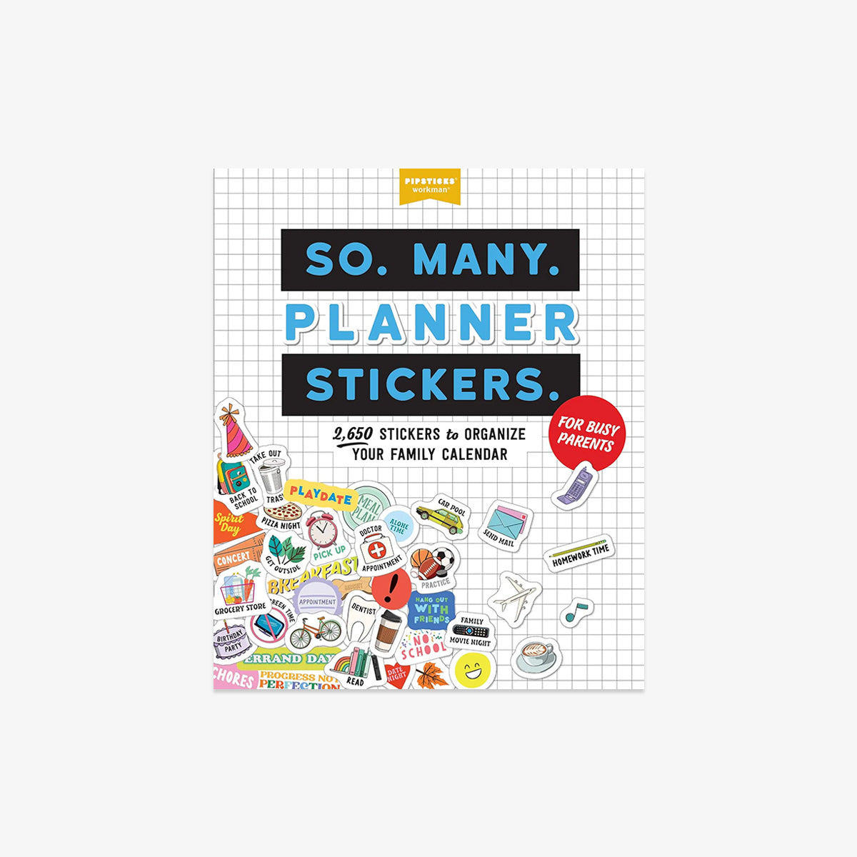 KLISTERMÆRKEBOG // SO. MANY. PLANNER STICKERS. FORÆLDRE VERSION