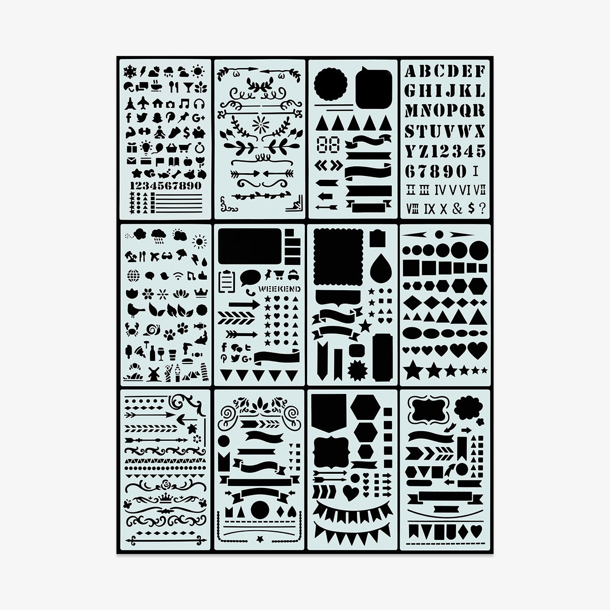 STENCILSÆT // DOT JOURNALING