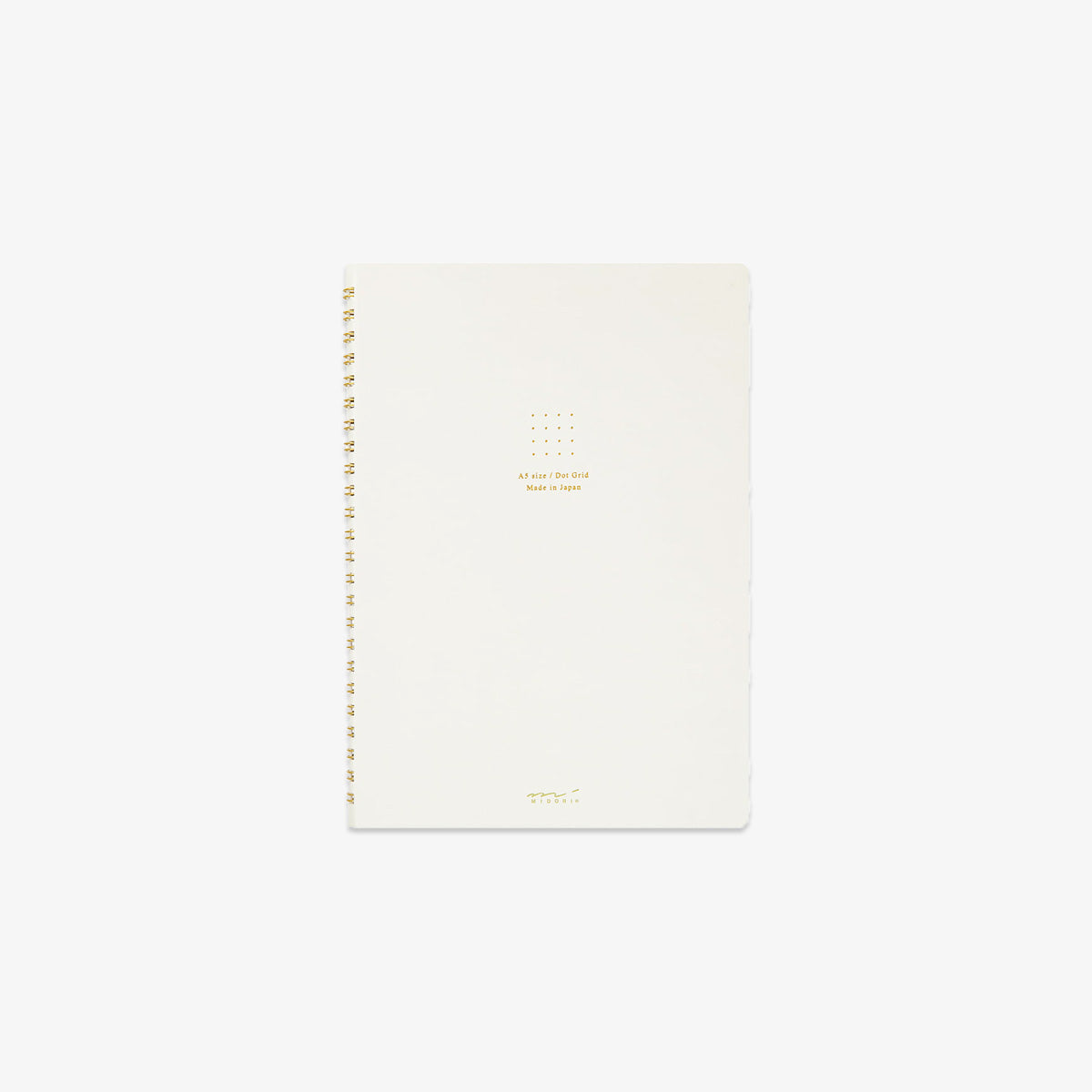 A5 RING NOTEBOOK W. DOT GRID // WHITE