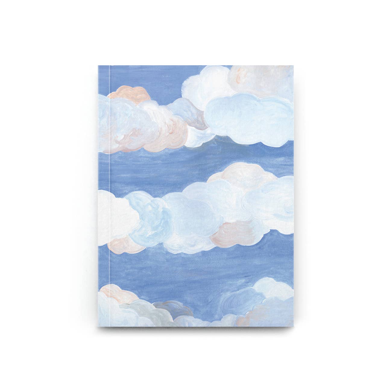 Notebook with cloud design on a white background