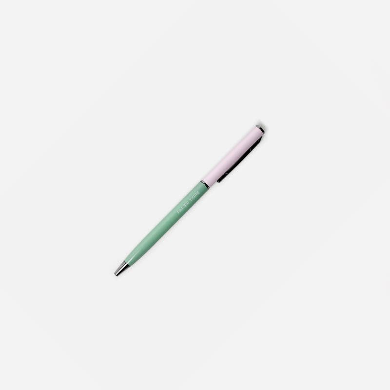 PAPIER TIGRE METAL KUGLEPEN // ROSA & MINT