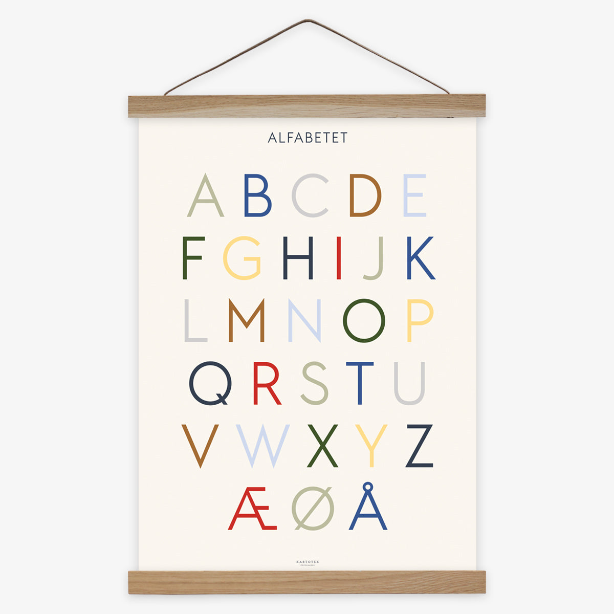 PLAKAT // ALFABETET (DANISH) + OAK FRAME