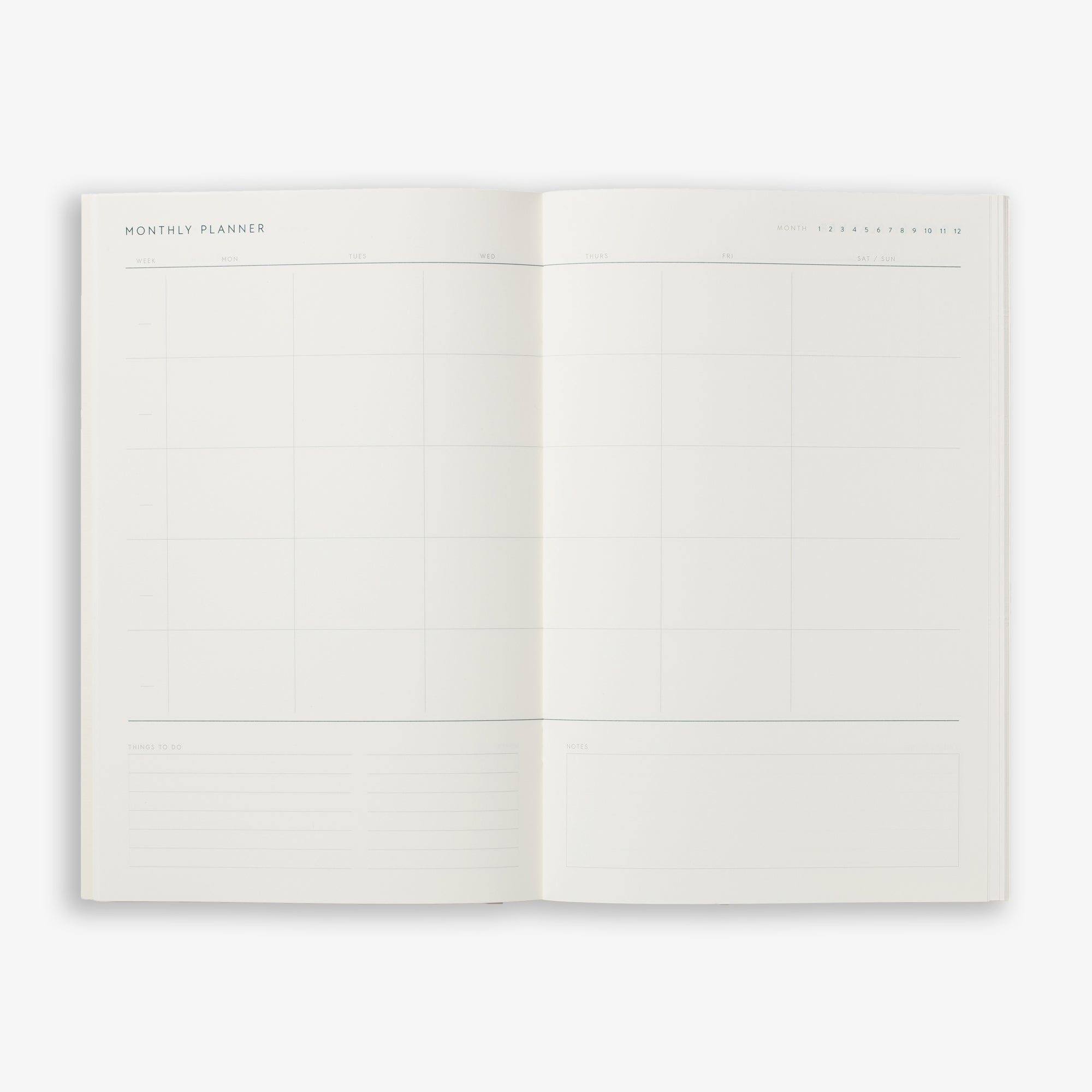 MÅNEDSPLANNER NOTESHÆFTE