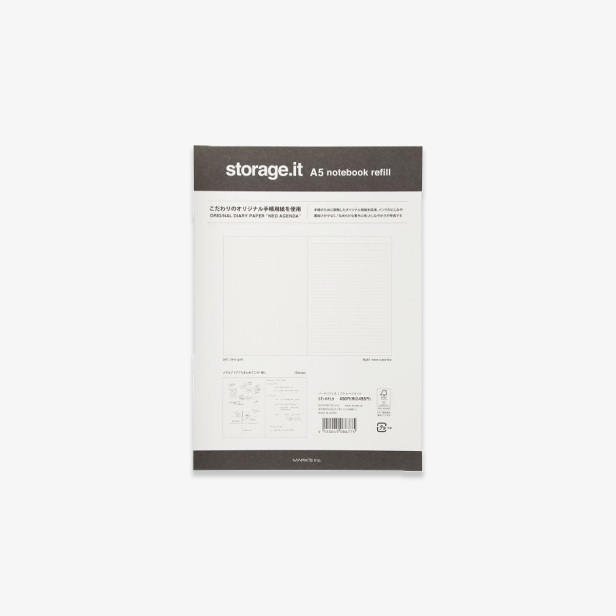 STORAGE.IT NOTEBOOK REFILL A5 // RULED & GRID