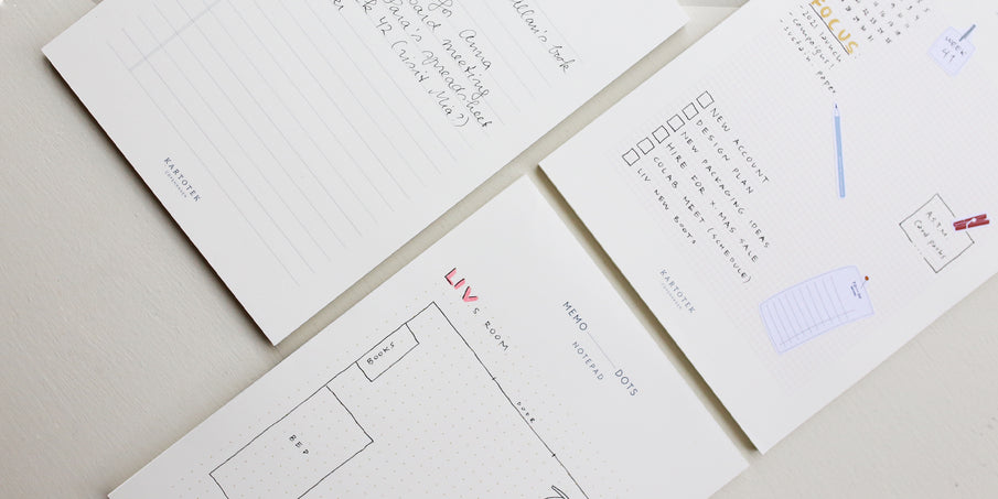 Meet our three new memo pads