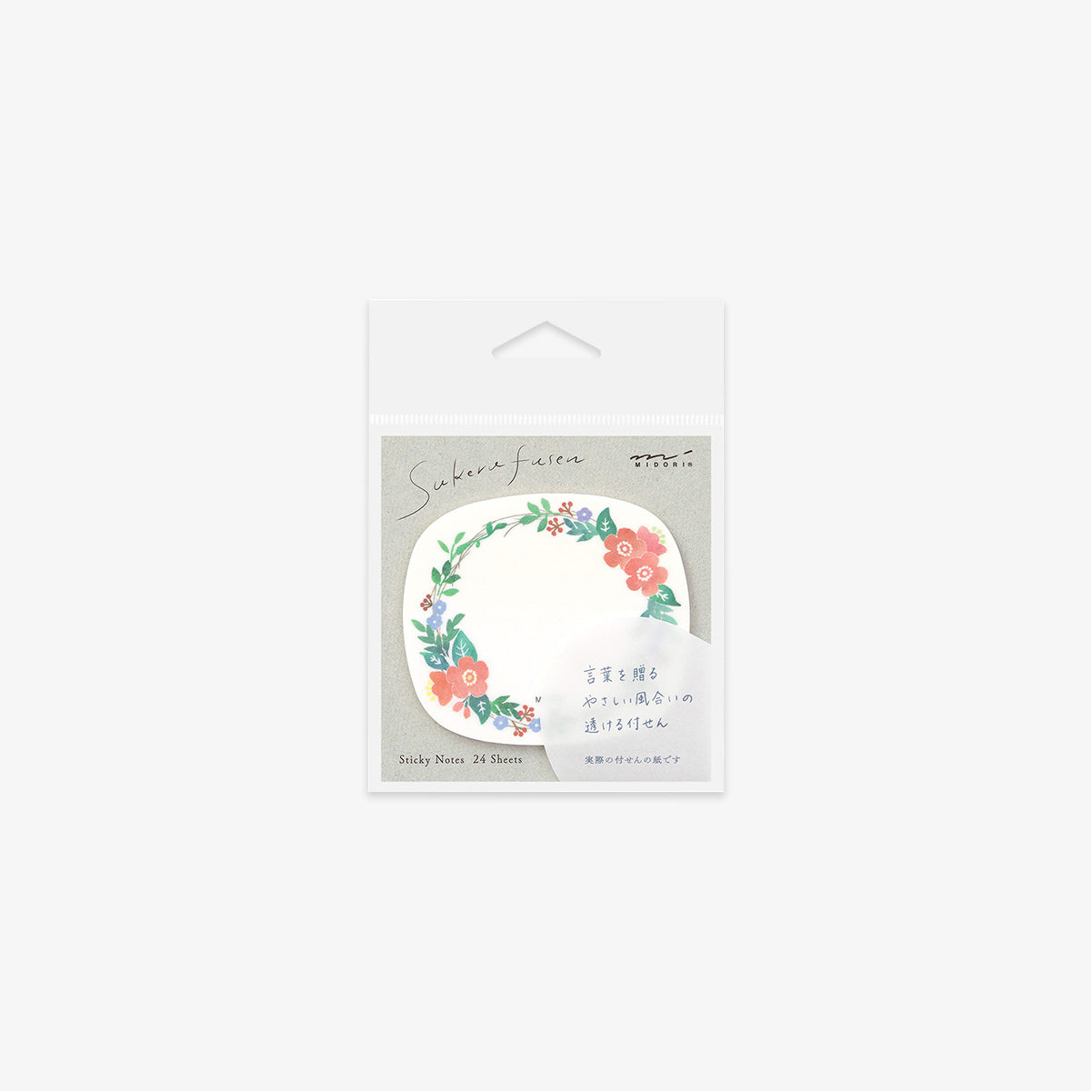 GENNEMSIGTIGE STICKY NOTES // BLOMSTERKRANS
