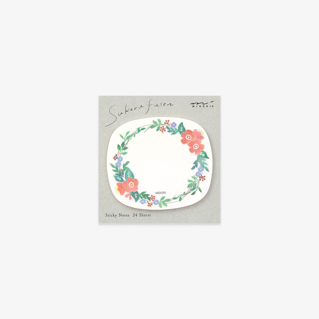 GENNEMSIGTIGE STICKY NOTES // BLOMSTERKRANS