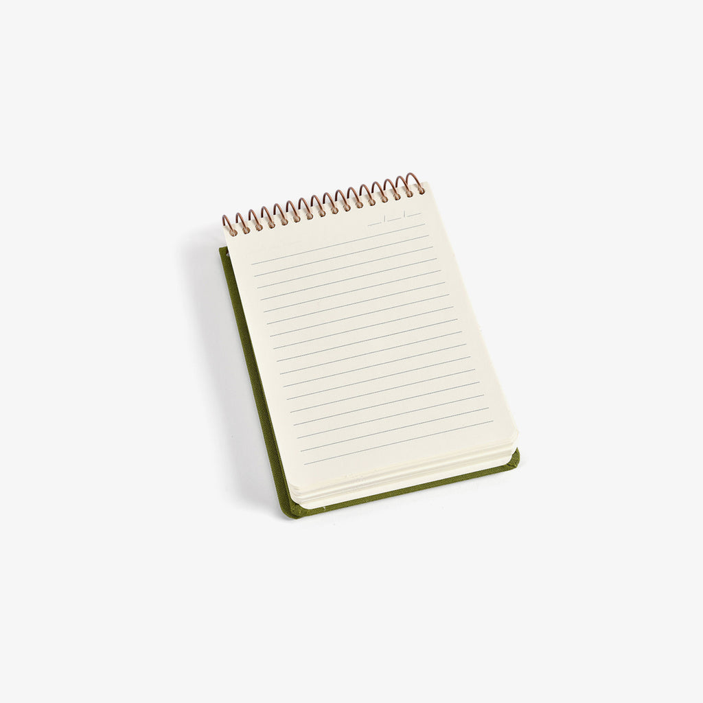 KOZO SPIRAL-BOUND NOTEBOOK A6 // OLIVE
