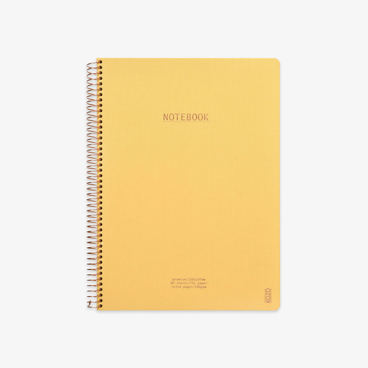 KOZO SPIRAL-BOUND NOTEBOOK A4 // HONEY