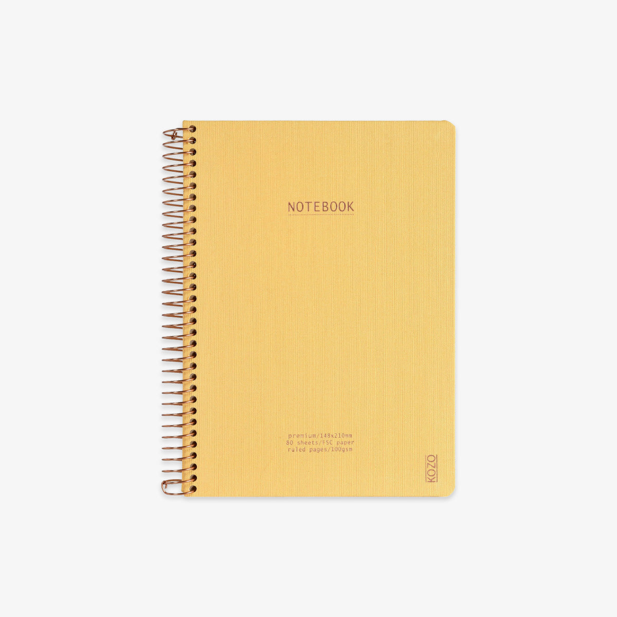 KOZO SPIRAL-BOUND NOTEBOOK A5 // HONEY