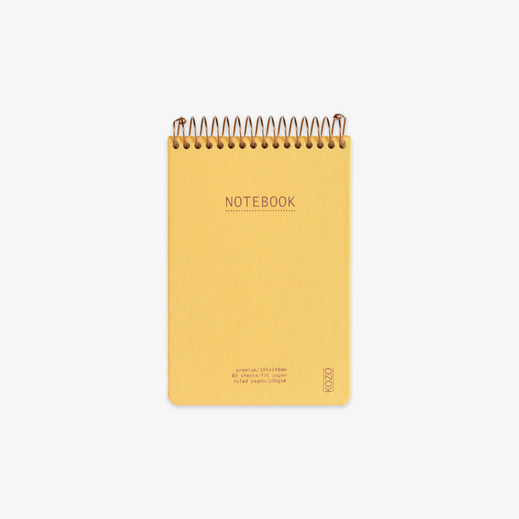 KOZO SPIRAL-BOUND NOTEBOOK A6 // HONEY
