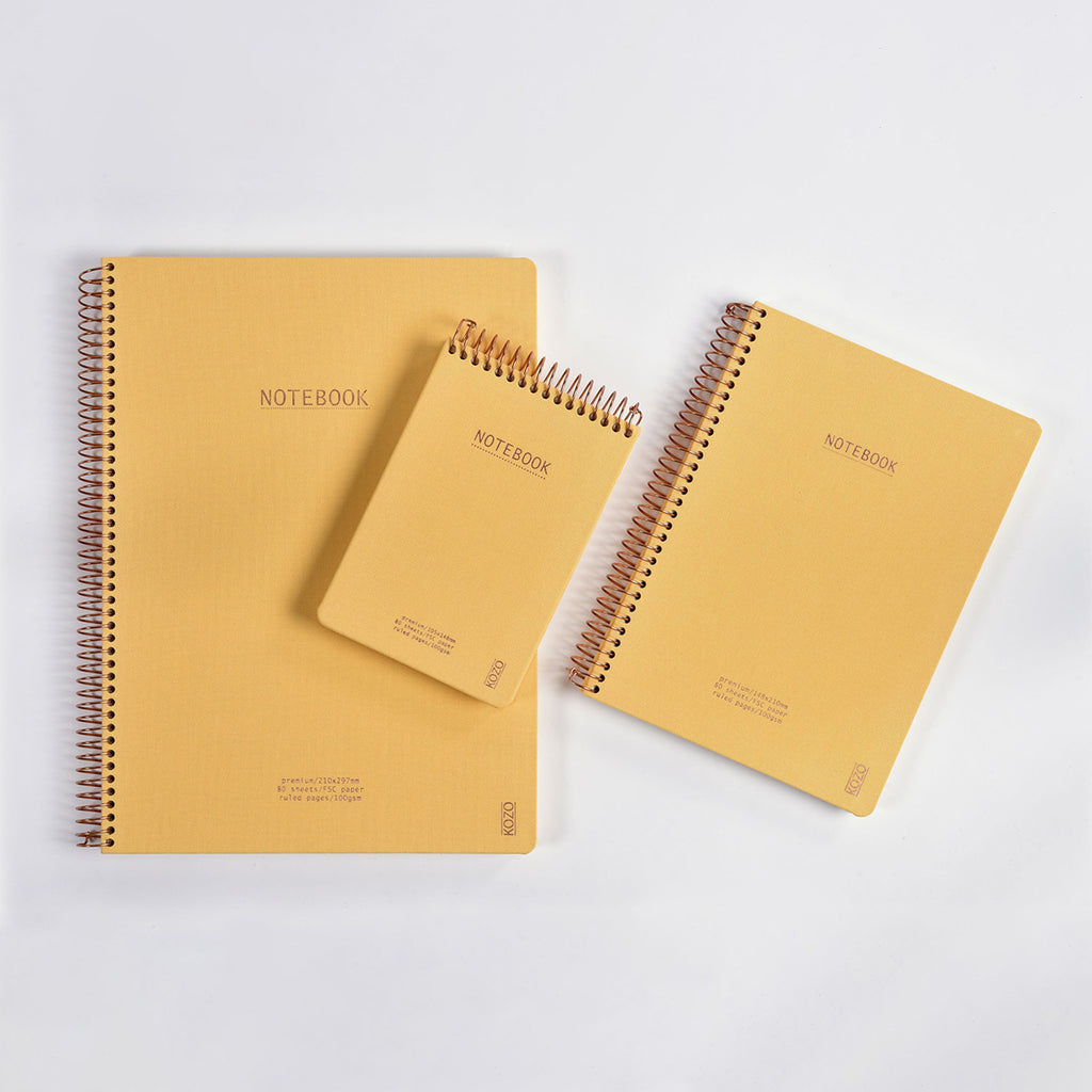 KOZO SPIRAL-BOUND NOTEBOOK A6 // HONEY