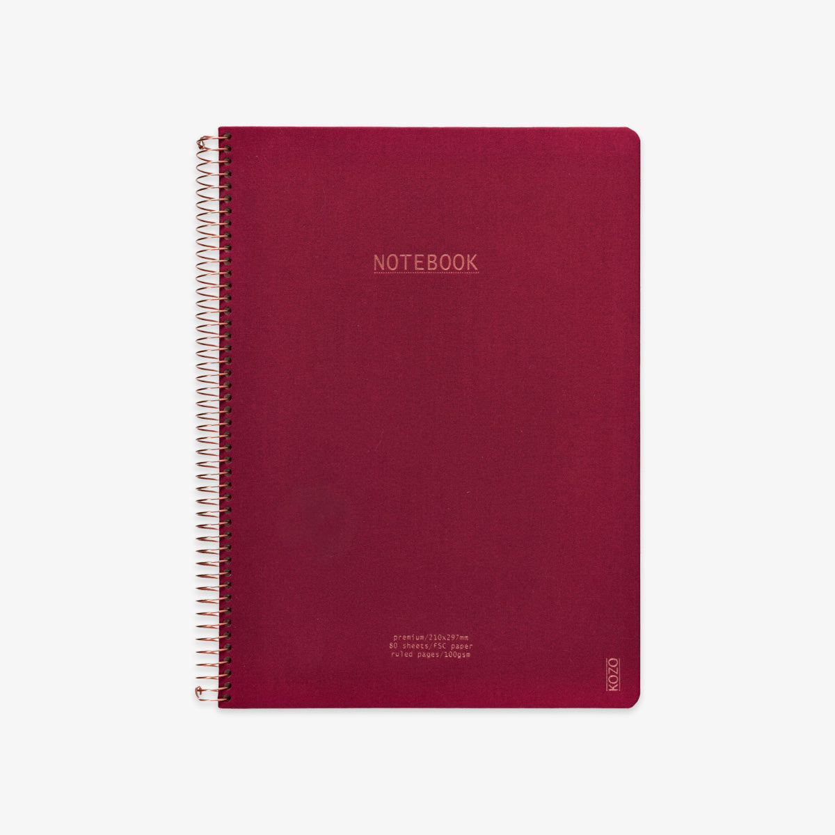 KOZO SPIRAL-BOUND NOTEBOOK A4 // BERRY