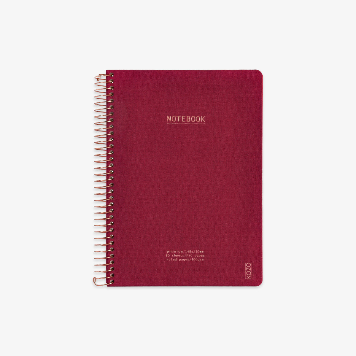 KOZO SPIRAL-BOUND NOTEBOOK A5 // BERRY