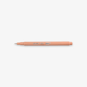 Le Pen felt-tipped fineliner from Marvy Uchida in the color coral peach on a white background. 