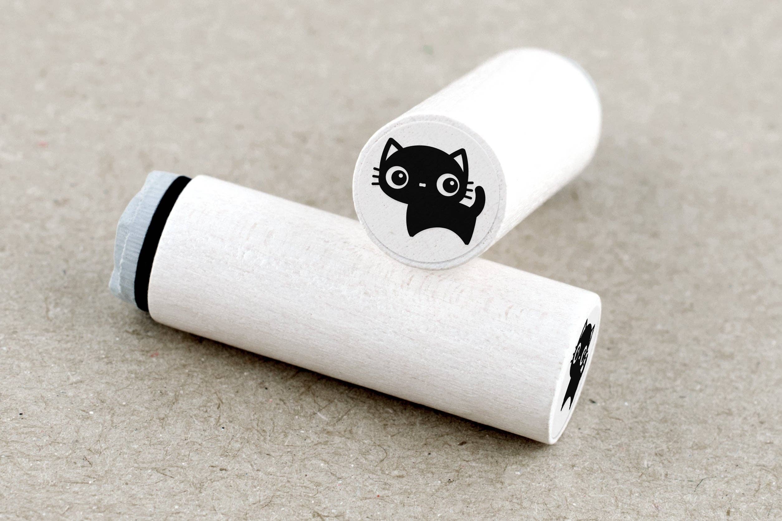 MINI RUBBER STAMP // BLACK CAT