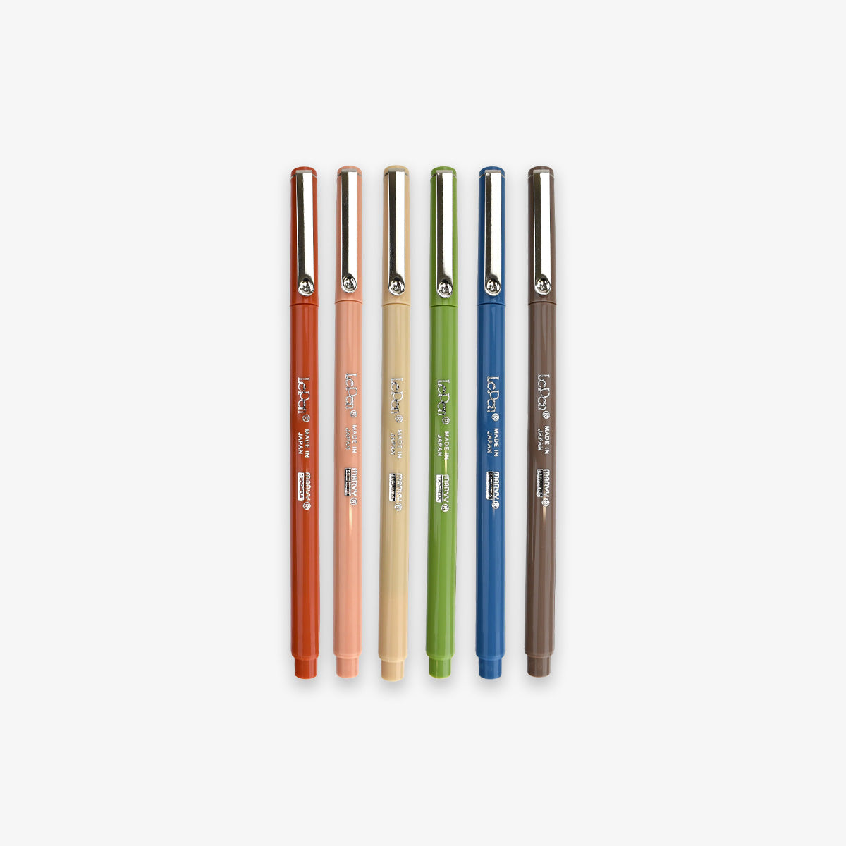 LE PEN SET 6 PCS // EARTH TONE