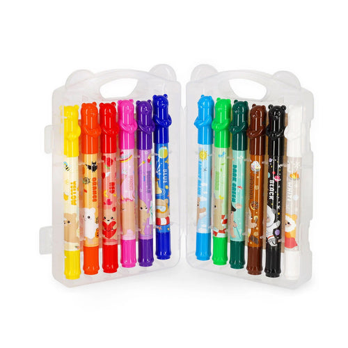 TEDDY FRIENDS TWIST-UP WAX CRAYONS