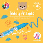 TEDDY FRIENDS TWIST-UP WAX CRAYONS