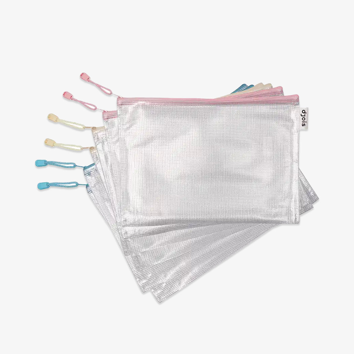 MESH ZIPPER BAG // PASTEL BLUE