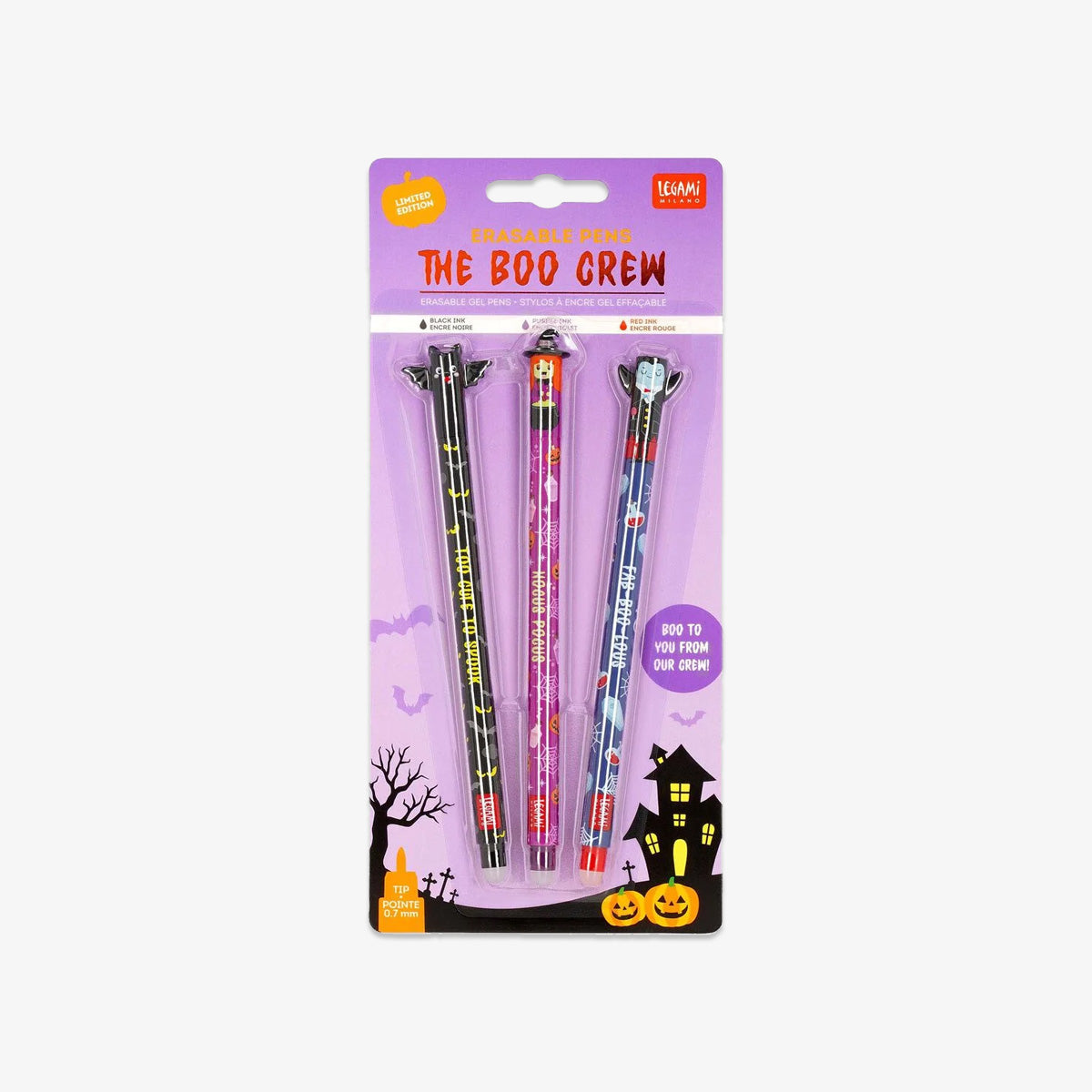 ERASABLE GEL PENS SET OF 3 // THE BOO CREW