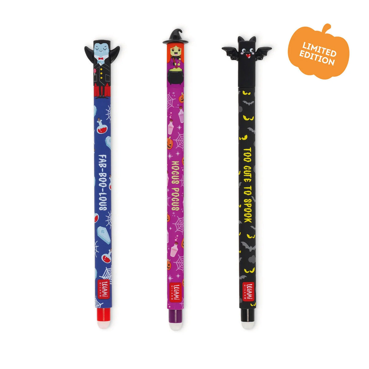 ERASABLE GEL PENS SET OF 3 // THE BOO CREW