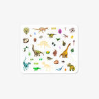 Collection of colorful dinosaur illustrations stickers