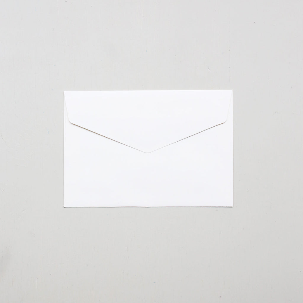White envelope on a light gray background