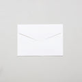 White envelope on a light gray background