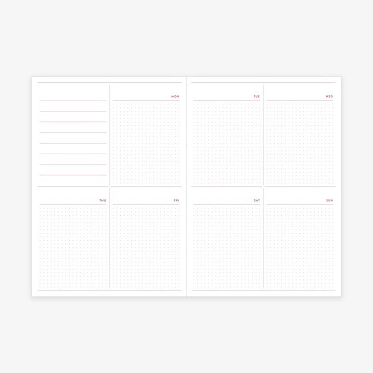 FIND & NOTICE WEEKLY PLANNER DIARY // BROWN