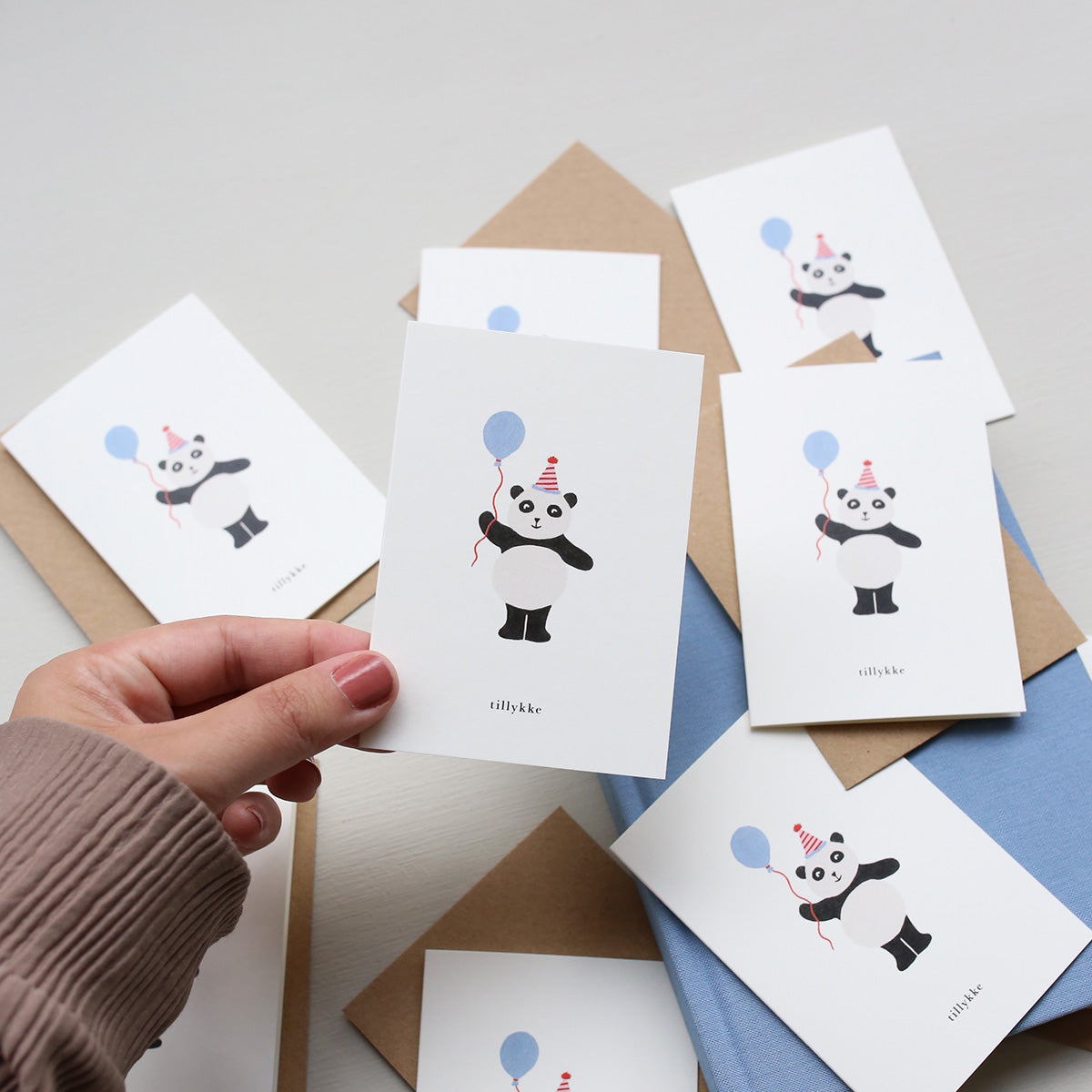 SMALL GREETING CARD // PANDA (DANISH)