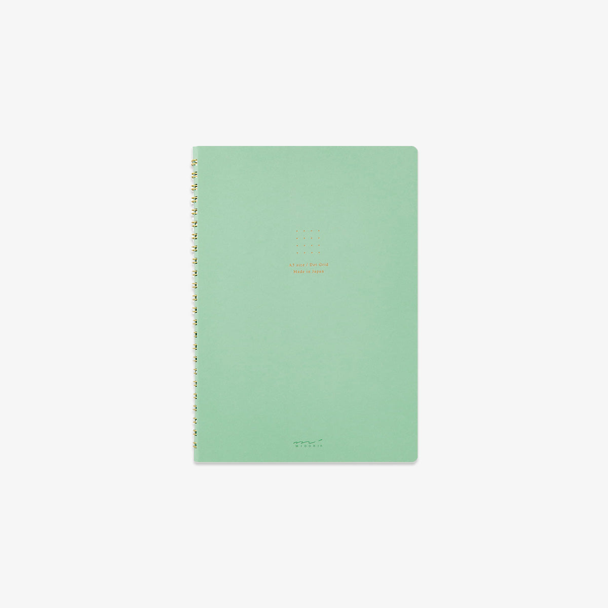 A5 RING NOTEBOOK W. DOT GRID // GREEN