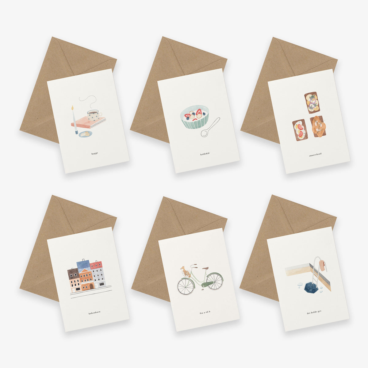 GREETING CARD SET OF 6 // DENMARK