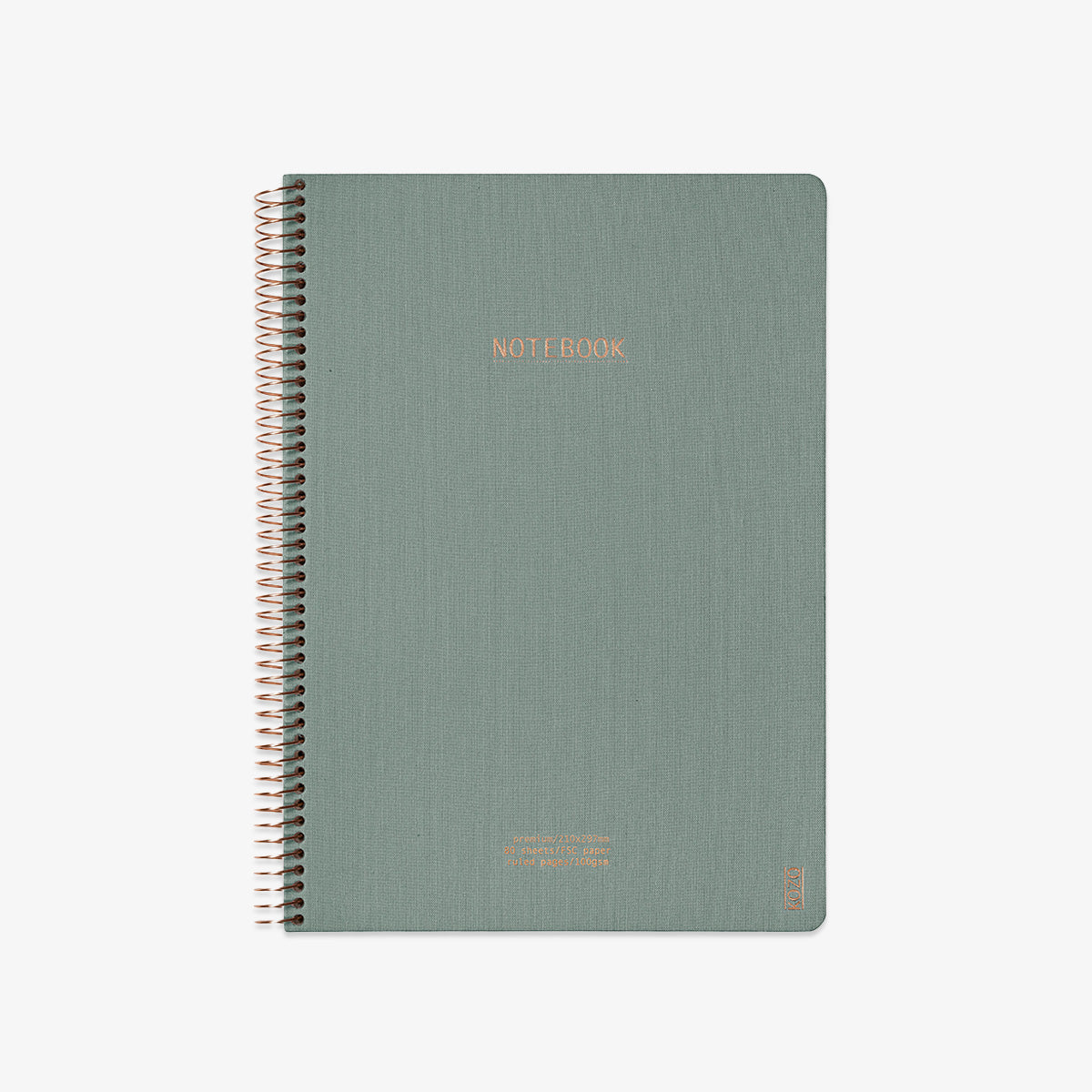 KOZO SPIRALBUNDEN NOTESBOG A4 // ALOE VERA