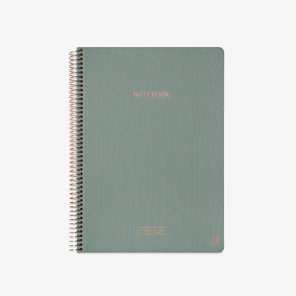 KOZO SPIRALBUNDEN NOTESBOG A4 // ALOE VERA
