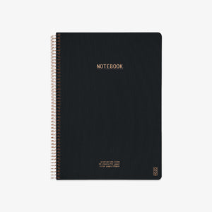 KOZO SPIRALBUNDEN NOTESBOG A4 // SORT