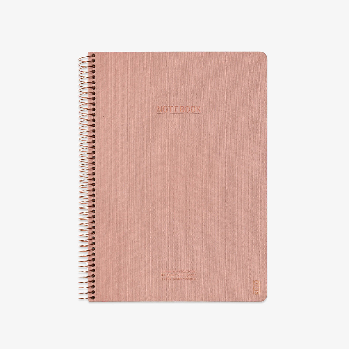 KOZO SPIRALBUNDEN NOTESBOG A4 // BLUSH