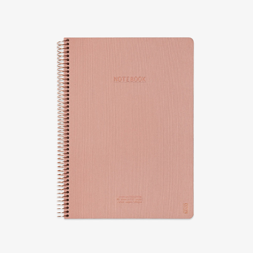 KOZO SPIRALBUNDEN NOTESBOG A4 // BLUSH