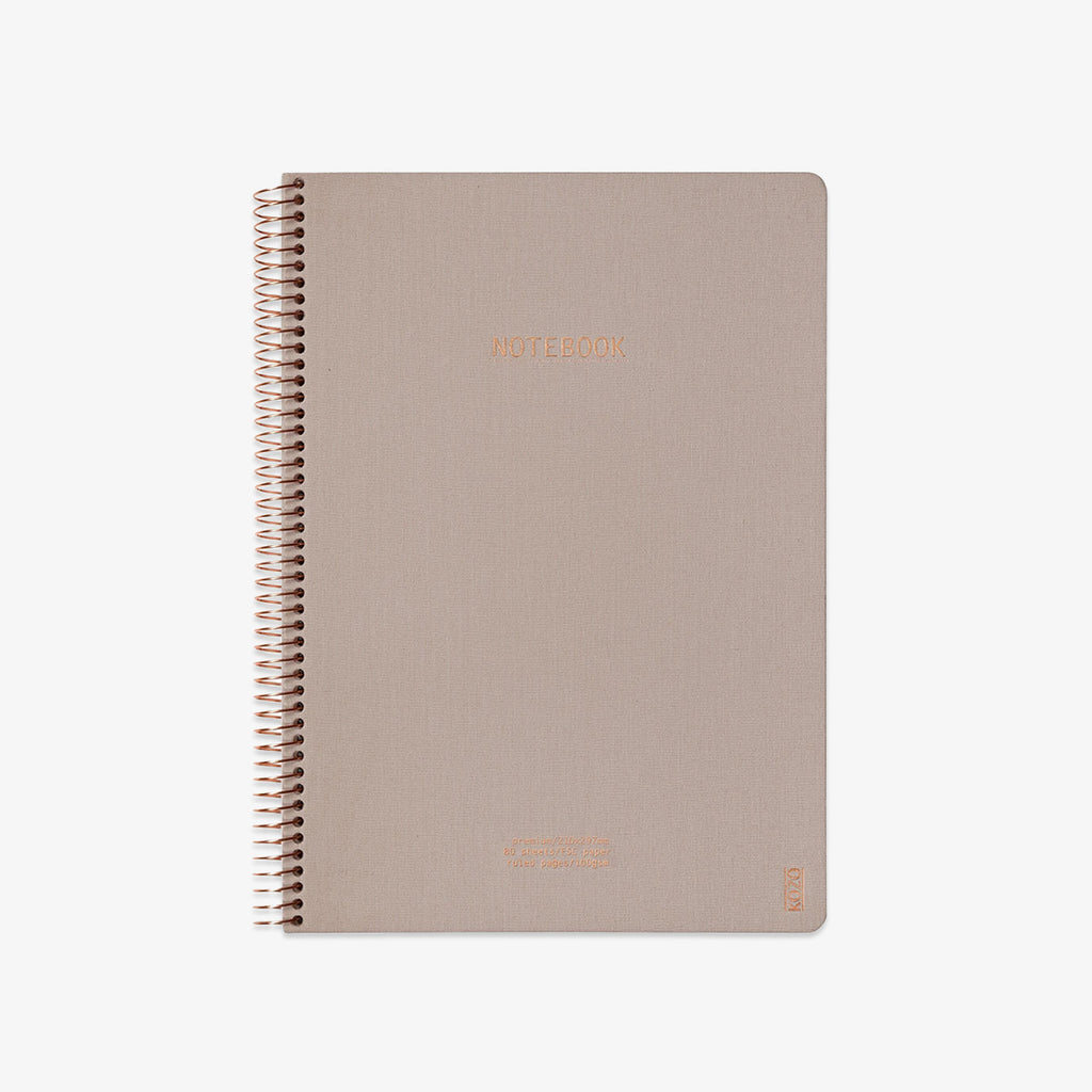 KOZO SPIRALBUNDEN NOTESBOG A4 // SAND